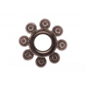 Чёрное эрекционное кольцо Rings Bubbles - Lola Games - в Бердске купить с доставкой