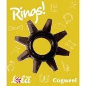 Чёрное эрекционное кольцо Rings Cogweel - Lola Games - в Бердске купить с доставкой