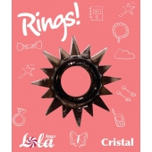 Чёрное эрекционное кольцо Rings Cristal - Lola Games - в Бердске купить с доставкой