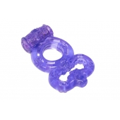 Фиолетовое эрекционное кольцо Rings Treadle с подхватом - Lola Games - в Бердске купить с доставкой