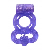 Фиолетовое эрекционное кольцо Rings Treadle с подхватом - Lola Games - в Бердске купить с доставкой