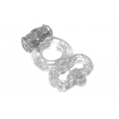 Прозрачное эрекционное кольцо Rings Treadle с подхватом - Lola Games - в Бердске купить с доставкой