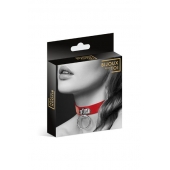 Красный узенький чокер с кольцом - Bijoux Pour Toi - купить с доставкой в Бердске