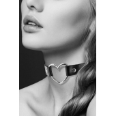 Чёрный чокер с кольцом в форме сердца - Bijoux Pour Toi - купить с доставкой в Бердске