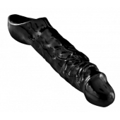 Чёрная увеличивающая насадка на член Mamba Cock Sheath Packaged - 16,5 см. - XR Brands - в Бердске купить с доставкой