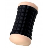 Двухсторонний мастурбатор JOS JANICE в черном цилиндре - JOS - в Бердске купить с доставкой