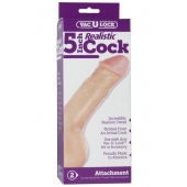 Насадка-реалистик для трусиков Vac-U-Lock 5  Realistic - 12,7 см. - Doc Johnson - купить с доставкой в Бердске