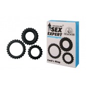 Набор из 3 эрекционных колец Sex Expert - Sex Expert - в Бердске купить с доставкой