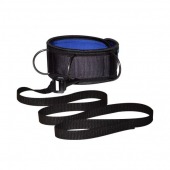 Чёрно-синий неопреновый ошейник с поводком - Sitabella - купить с доставкой в Бердске