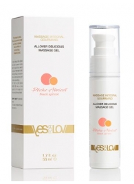 Универсальный массажный гель-смазка Allover Delicious Massage Gel с ароматом персика и аброкоса - 50 мл. - YESforLOV - купить с доставкой в Бердске