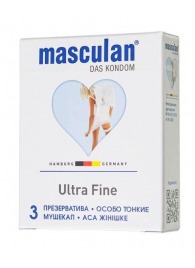 Ультратонкие презервативы Masculan Ultra Fine с обильной смазкой - 3 шт. - Masculan - купить с доставкой в Бердске
