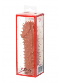 Телесная насадка на фаллос с имитацией шипов KOKOS Extreme Sleeve 07 - 14,7 см. - KOKOS - в Бердске купить с доставкой