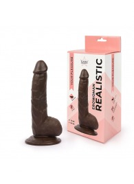Реалистичный фаллоимитатор коричневого цвета Erowoman - Erowoman-Eroman