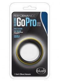 Черно-желтое силиконовое эрекционное кольцо Silicone Go Pro Cock Ring - Blush Novelties - в Бердске купить с доставкой