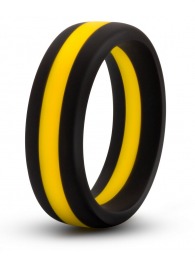 Черно-желтое силиконовое эрекционное кольцо Silicone Go Pro Cock Ring - Blush Novelties - в Бердске купить с доставкой