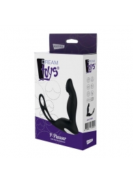 Черный вибромассажер простаты P-PLEASER W ERECTION ENHANCE - Dream Toys - в Бердске купить с доставкой