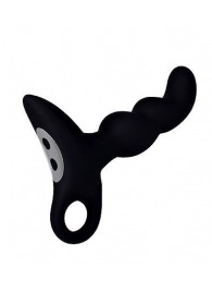 Черный силиконовый анальный вибромассажер-ёлочка Erokey - Erokay - в Бердске купить с доставкой