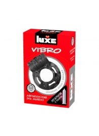 Чёрное эрекционное виброкольцо Luxe VIBRO  Африканский Эль Дьябло  + презерватив - Luxe - в Бердске купить с доставкой