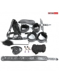 Чёрно-серебристый набор БДСМ - Notabu - купить с доставкой в Бердске