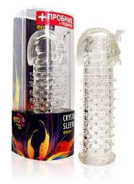 Закрытая прозрачная насадка на пенис Crystal Sleeve Faraon - 13,5 см. - Erowoman-Eroman - в Бердске купить с доставкой