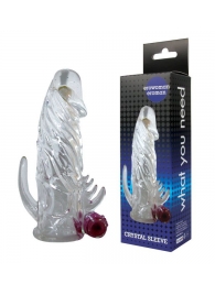 Закрытая прозрачная вибронасадка на пенис Crystal Sleeve Vibe - Erowoman-Eroman - в Бердске купить с доставкой
