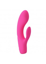 Розовый вибратор с клиторальным отростком Tim - 15,5 см. - Baile