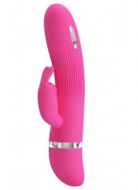 Розовый вибратор Ingram с электростимуляцией - 19,2 см. - Baile - купить с доставкой в Бердске