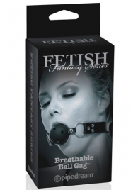 Черный кляп с дырочками Breathable Ball Gag - Pipedream - купить с доставкой в Бердске