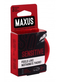 Ультратонкие презервативы в железном кейсе MAXUS Sensitive - 3 шт. - Maxus - купить с доставкой в Бердске