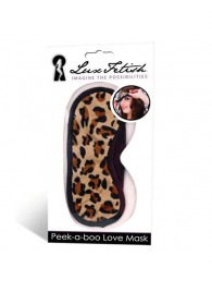 Леопардовая маска на глаза Peek-a-Boo - Lux Fetish - купить с доставкой в Бердске
