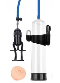 Прозрачная вакуумная вибропомпа Sex Expert с насадкой-вагиной - Sex Expert - в Бердске купить с доставкой