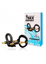 Черный экстендер-растяжитель пениса - Sex Expert - в Бердске купить с доставкой