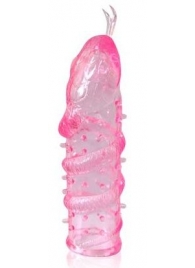 Закрытая рельефная насадка Crystal sleeve snakes в виде змеи с усиками - 14 см. - Erowoman-Eroman - в Бердске купить с доставкой