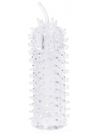 Закрытая рельефная насадка Crystal sleeve с усиками - 12 см. - Erowoman-Eroman - в Бердске купить с доставкой