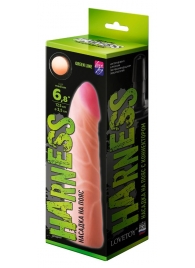 Фаллическая насадка на трусики харнесс - 17,5 см. - LOVETOY (А-Полимер) - купить с доставкой в Бердске