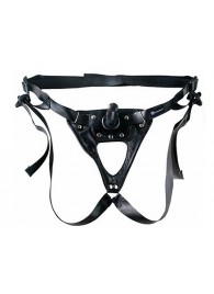 Черный пояс-трусики с насадкой  Soft-Принц  - 17 см. - LOVETOY (А-Полимер) - купить с доставкой в Бердске