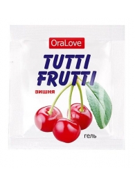 Пробник гель-смазки Tutti-frutti с вишнёвым вкусом - 4 гр. - Биоритм - купить с доставкой в Бердске