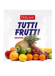 Пробник гель-смазки Tutti-frutti со вкусом тропических фруктов - 4 гр. - Биоритм - купить с доставкой в Бердске