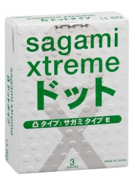 Презервативы Sagami Xtreme SUPER DOTS с точками - 3 шт. - Sagami - купить с доставкой в Бердске