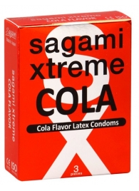 Ароматизированные презервативы Sagami Xtreme COLA - 3 шт. - Sagami - купить с доставкой в Бердске