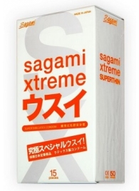 Ультратонкие презервативы Sagami Xtreme SUPERTHIN - 15 шт. - Sagami - купить с доставкой в Бердске