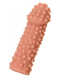 Телесная реалистичная насадка KOKOS Extreme Sleeve 10 с дополнительной стимуляцией - 14,7 см. - KOKOS - в Бердске купить с доставкой