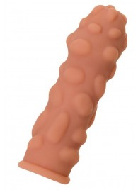 Телесная реалистичная насадка KOKOS Extreme Sleeve 11 с дополнительной стимуляцией - 12,7 см. - KOKOS - в Бердске купить с доставкой