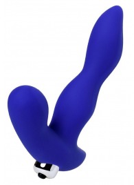 Синий силиконовый вибростимулятор простаты Stroman - 14,5 см. - ToyFa - в Бердске купить с доставкой