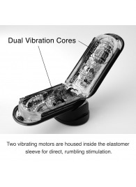 Черный мастурбатор Flip Zero с вибрацией - Tenga - в Бердске купить с доставкой