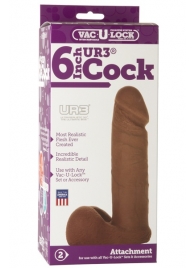 Насадка-мулат для трусиков Vac-U-Lock 6  ULTRASKYN Cock - 17,3 см. - Doc Johnson - купить с доставкой в Бердске