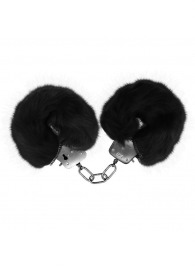 Черные меховые наручники Love с ключиками - Baile - купить с доставкой в Бердске