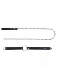 Черный поводок и чокер с кольцом Rada - Rebelts - купить с доставкой в Бердске