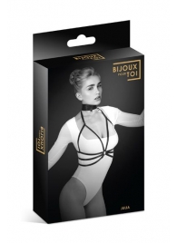 Черная упряжь на грудь Julia - Bijoux Pour Toi - купить с доставкой в Бердске