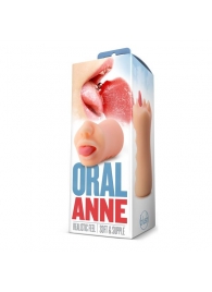 Телесный мастурбатор-ротик с язычком Oral Anne - Blush Novelties - в Бердске купить с доставкой